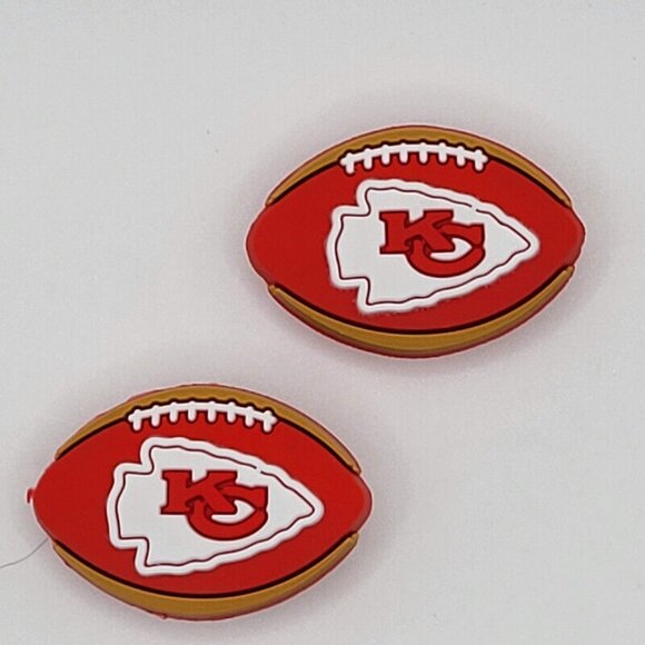 KANSAS CITY CHIEFS FOOTBALL SHOE CHARMS - Picture 1 of 1